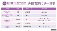 【请查收】和平妇产医院2019年11月11日—11月17日专家坐诊时间表